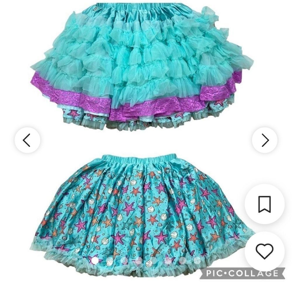 Disney Collection By TutuCouture The Little Mermaid Reversible Multi Layer Tutu